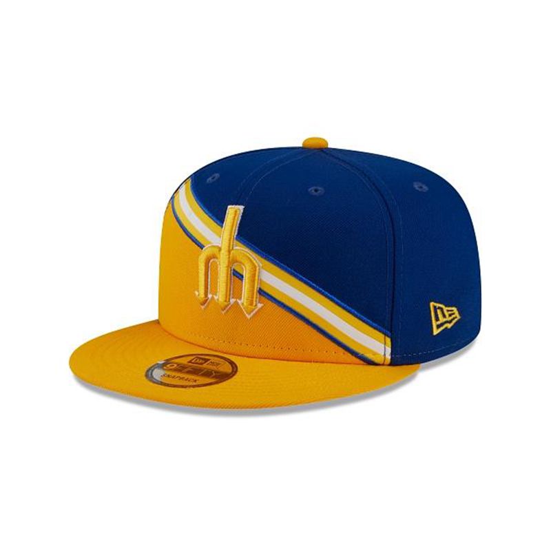 MLB Seattle Mariners Color Cross 9Fifty Snapback (BYV6640) - Yellow New Era Caps